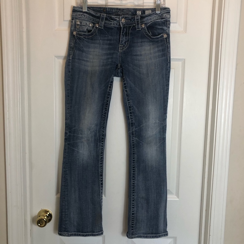 Miss Me Jeans with Rhinestone Detail. Size 27